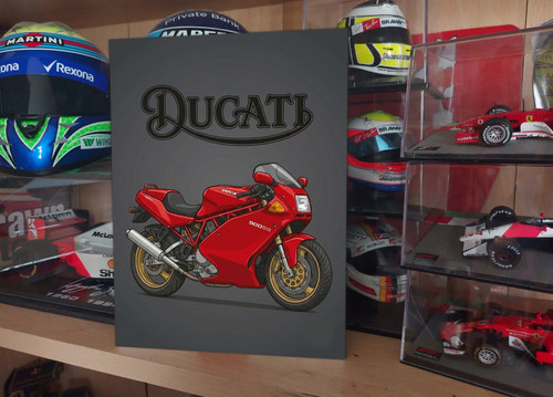 Ducati 900 custom cartoon - ducati, ss