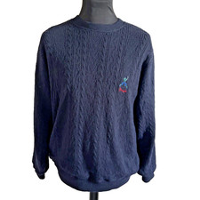 Pringle Nick Faldo Golf Jumper Windproof Size M Wool Blend Heavy Weight VGC