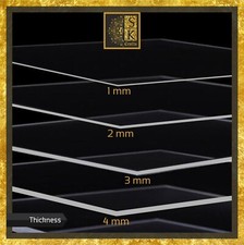 Clear Plastic Acrylic Perspex Sheet Safety Glass Alt Order Custom Size Fast Ship