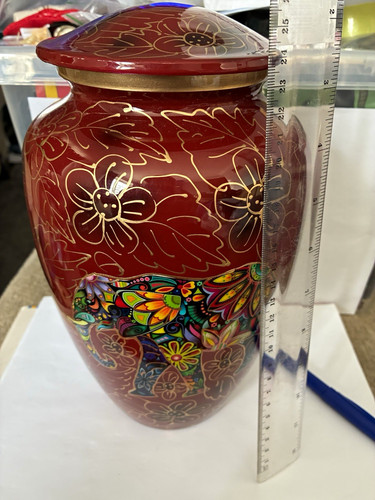 Red glossy metal decorative - glossy,