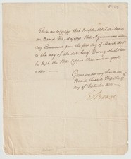 Admiral Berry Signed Letter On Board HMS Agamemnon, September 1805 - Trafalgar