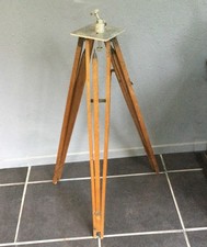 Victorian folding wooden camera tripod with brass fittings.