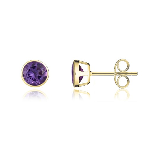 Carat yellow gold 5mm round - 9,