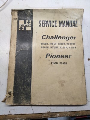 Hyster service manual - hyster,