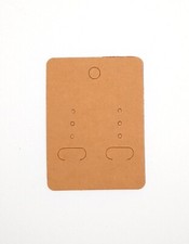 Jewellery Display Earring Cards Brown 6.7x5cm packs of 25, 50 or 100