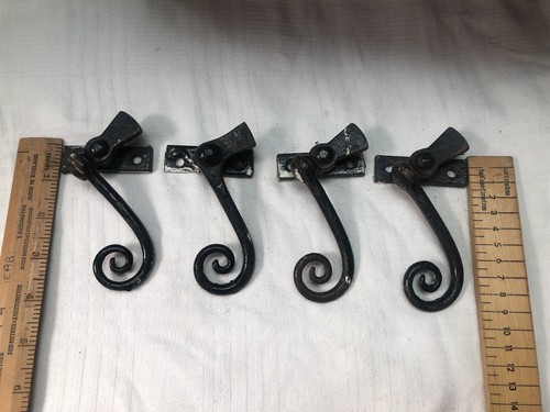 Vintage cast iron black window - cast,