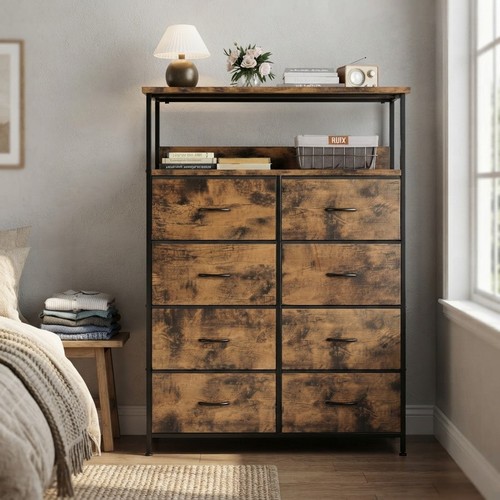Rustic brown drawer - 8-drawer, chest
