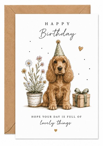 Cocker spaniel card cute - cocker,
