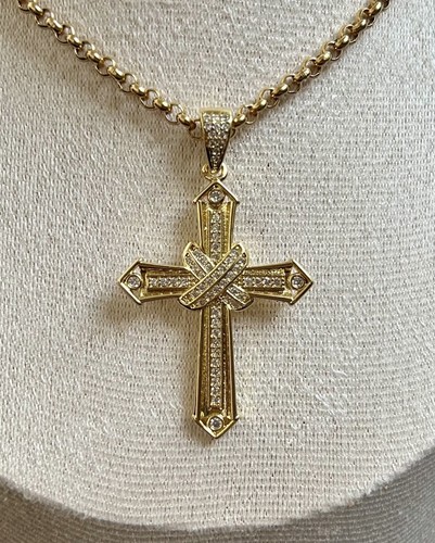 9ct gold crucifix cross - gold,