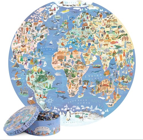 Bopster 1000 piece round world - 1000-piece,