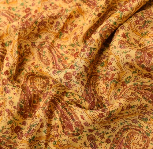 Sushila vintage mustard saree - vintage,