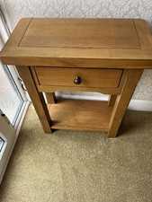 Oak Console Table with one drawer 