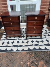 Pair Of Vintage Stag 4 Drawer