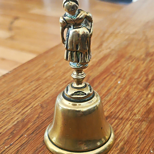 Brass hand bell - brass,