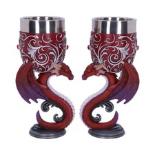 Gothic Wine Goblet Dragons
