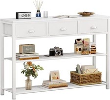White Entryway Table with 3