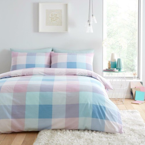 Check bedding set single - set,