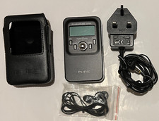 Pure 1500 DAB/FM Pocket Radio + Charger + Case & Earphone Good Condition & P W O