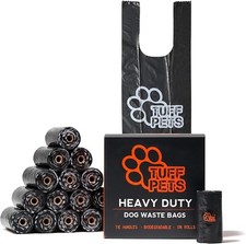 Dog Poop Bags Rolls With Tie Handles 16 Rolls of Biodegradable Poo Bags