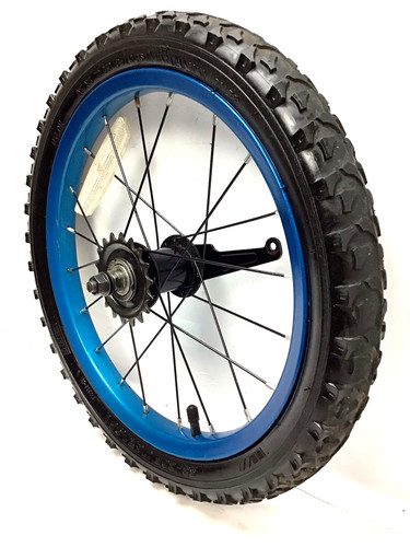 Bicycle rear blue wheel - 16",