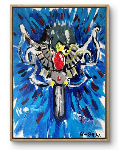 Aleph hand painted - hand,