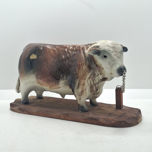 Rare pearl art pottery bull - rare,