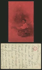 Little BOY ON WHEELBARROW Old