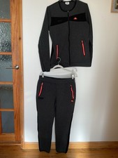 Ellesse Track Suit Size 16 Grey & Black Zip Up Jacket