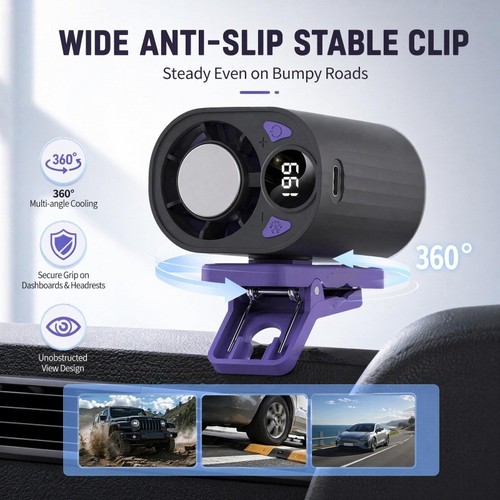 New portable car clip - clip, fan