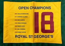 Open Champions at St George's Golf Pin Flag (Winners Names 1949-2021) Not Signed