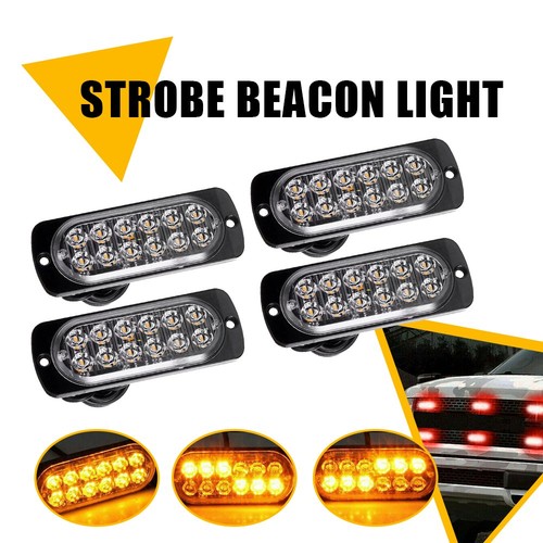 4pcs amber 12led - amber, car