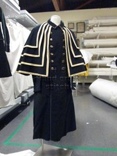 Garrick Cape Men Black Wool Inverness Cloak Victorian Coachman’s Historicl coat