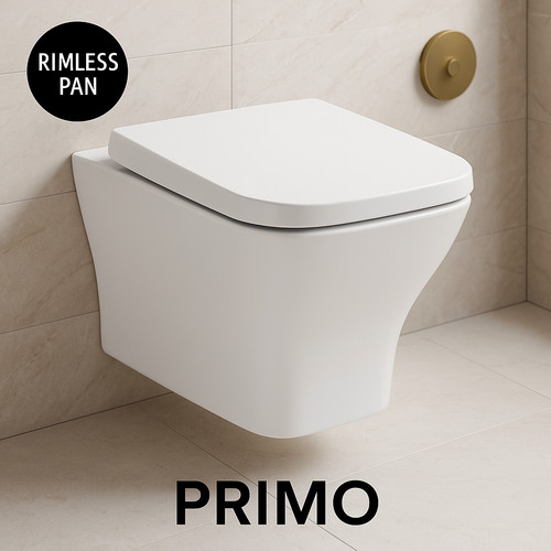 Primo rimless wall - hung, toilet