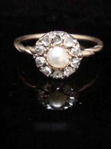Edwardian 18ct natural pearl - edwardian,