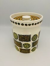 Vintage Portmeirion Yellow/Orange Talisman 16cm Storage Jar Container 1960s