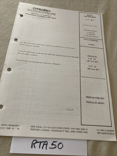 Citroën technical note - citroën,