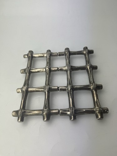 Vintage silver toned - toned, bamboo