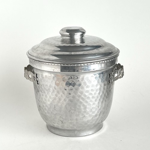 Ice bucket hammered aluminum - ice,