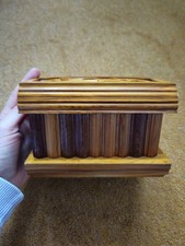 Vintage Puzzle Box with A Key Wooden Box