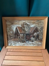 Original aboriginal style tree Bark painting, Julia Terry, St Mary’s Church WA