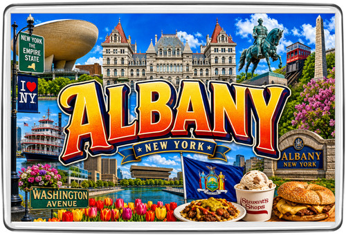 Albany new york fridge magnet - new,