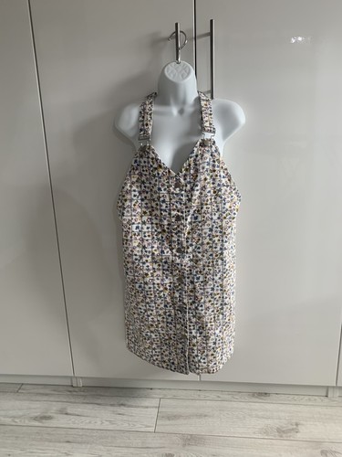Dungaree dress white denim - dungaree,