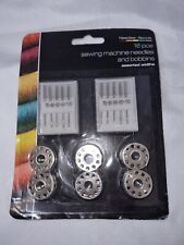 (AB) 16 Piece Sewing Machine Needles And Bobbins Assorted Sizes/widths