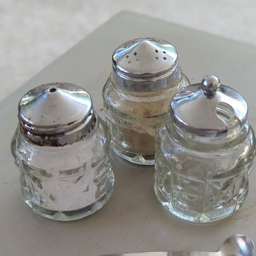 Vintage clear faceted glass - vintage, &