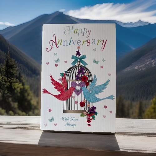 Happy anniversary card with - happy,
