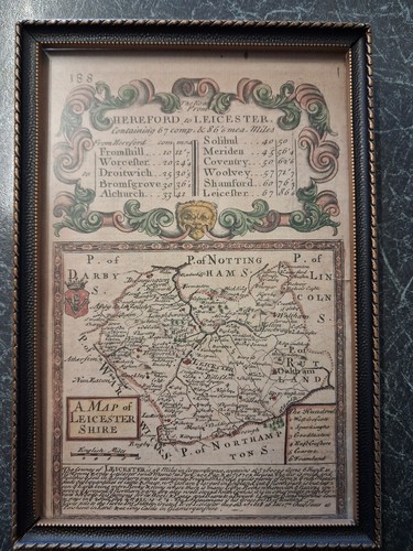 Original antique county map