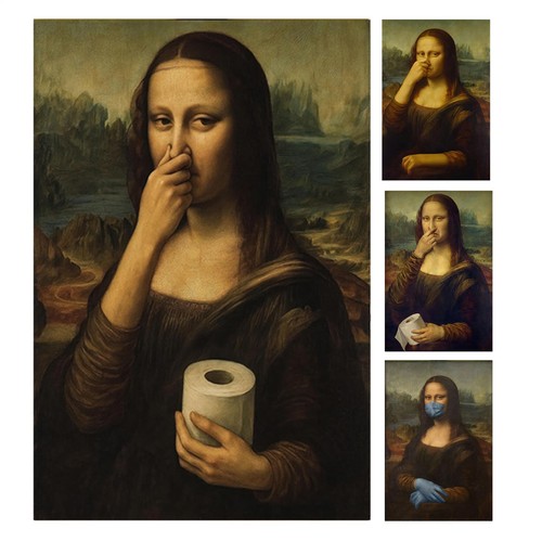 Mona lisa funny bathroom - mona,