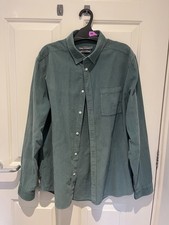 Mens green corduroy button