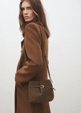 MANGO Suede shoulder bag