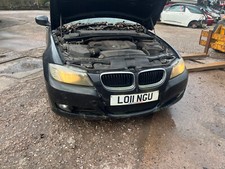 BMW 3 SERIES 320D 2011 E90 SALOON FRONT BUMPER IN BLACK WITH FOGS GRILLES